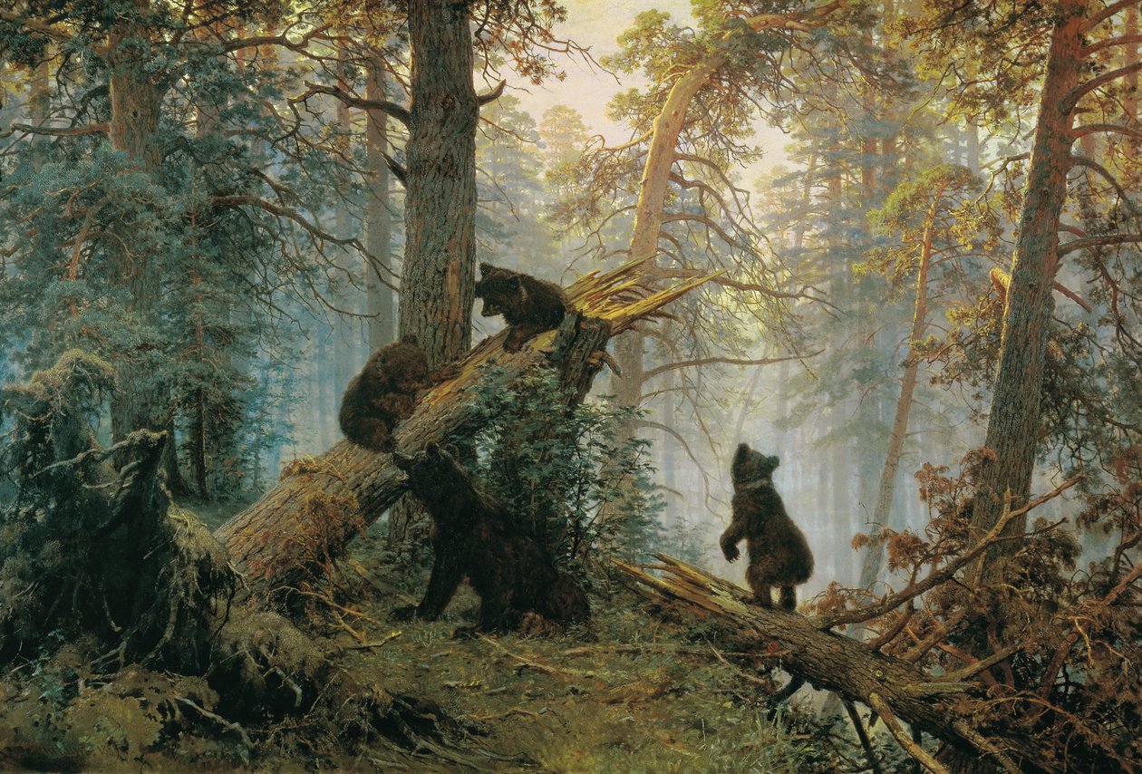 Matin dans une forêt de pins - Ivan Ivanovich Shishkin
