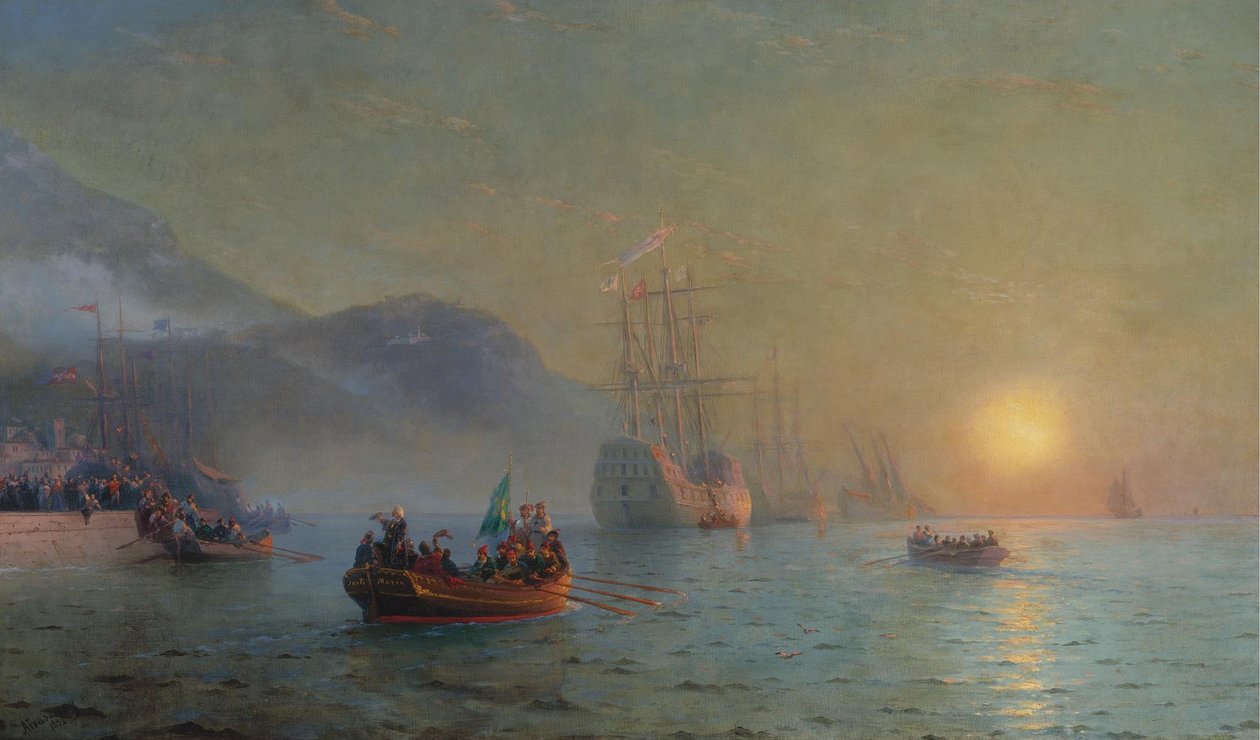 Christophe Colomb partant de Palos, 1892 - Ivan Konstantinovich Aivazovsky