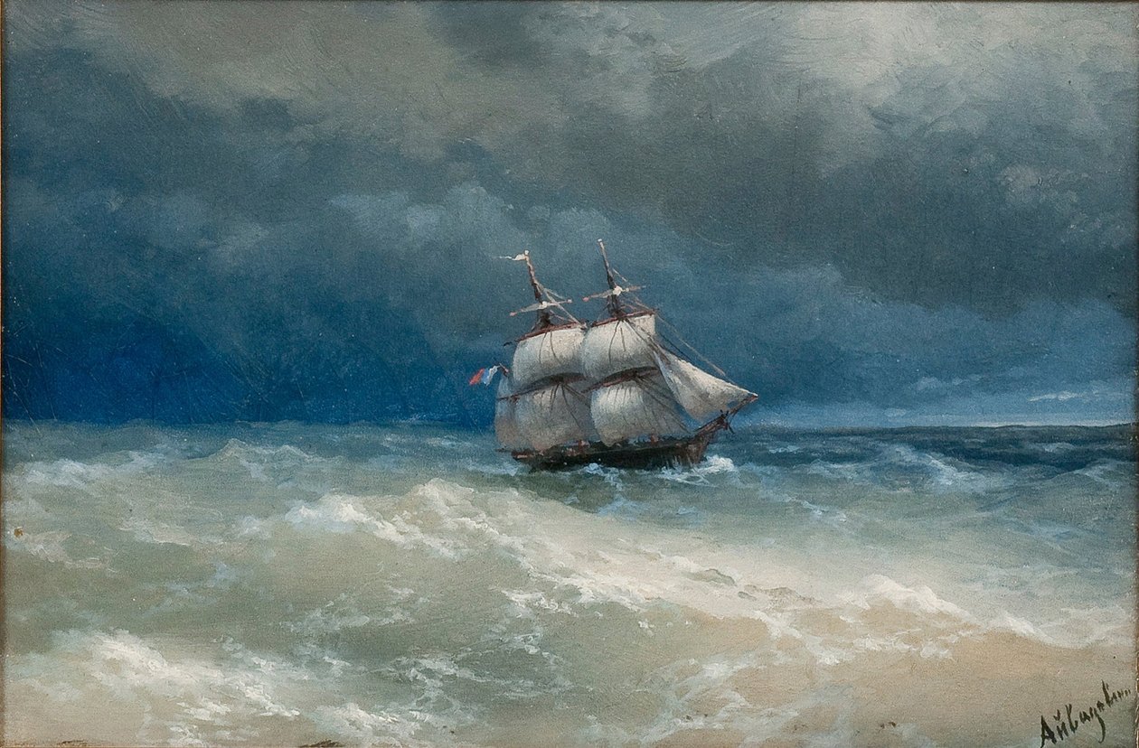 Mer orageuse - Ivan Konstantinovich Aivazovsky