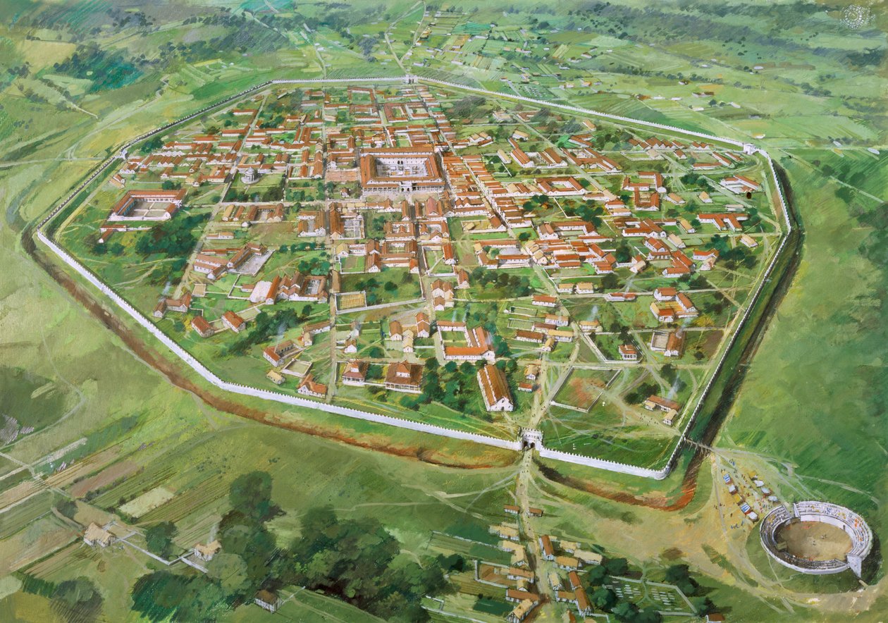 Murs de la ville romaine de Silchester, 3ème siècle, 1990-2010 - Ivan Lapper