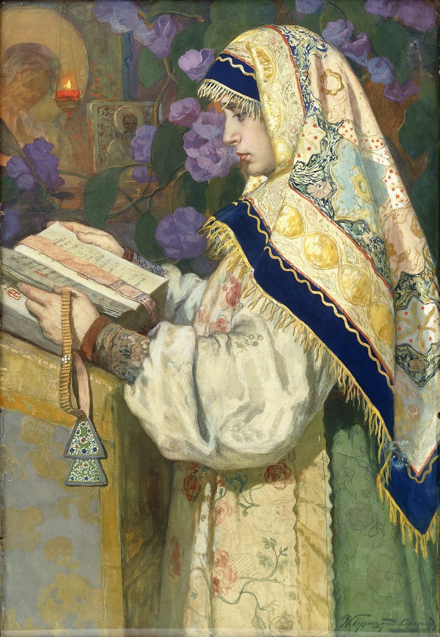 La jeune fille en prière - Ivan Silych Goriuschkin Sorokopudov