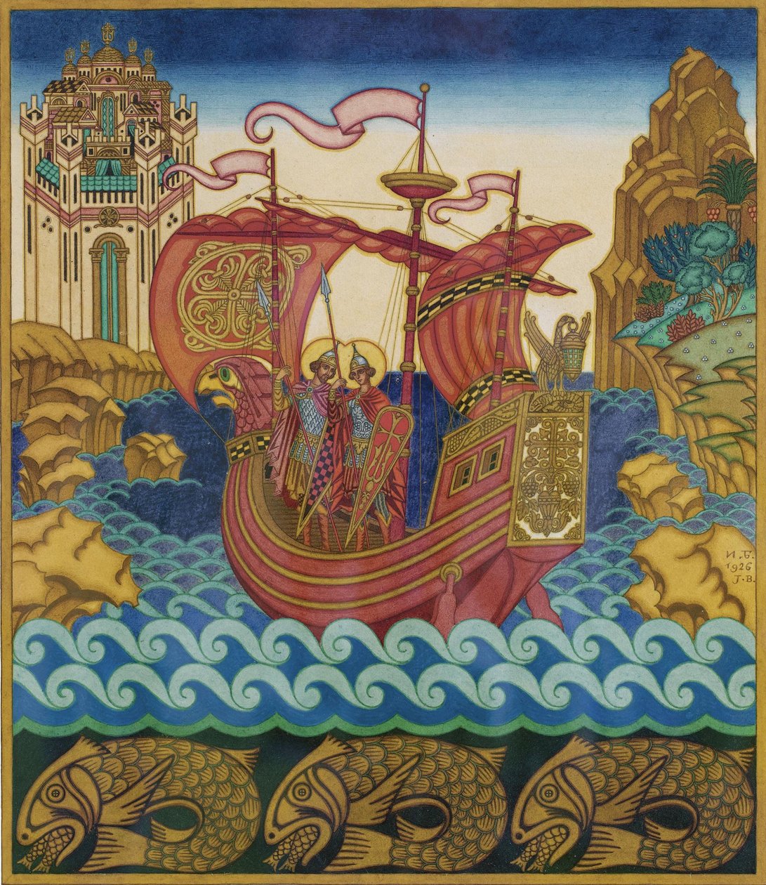Le navire - Ivan Yakovlevich Bilibin