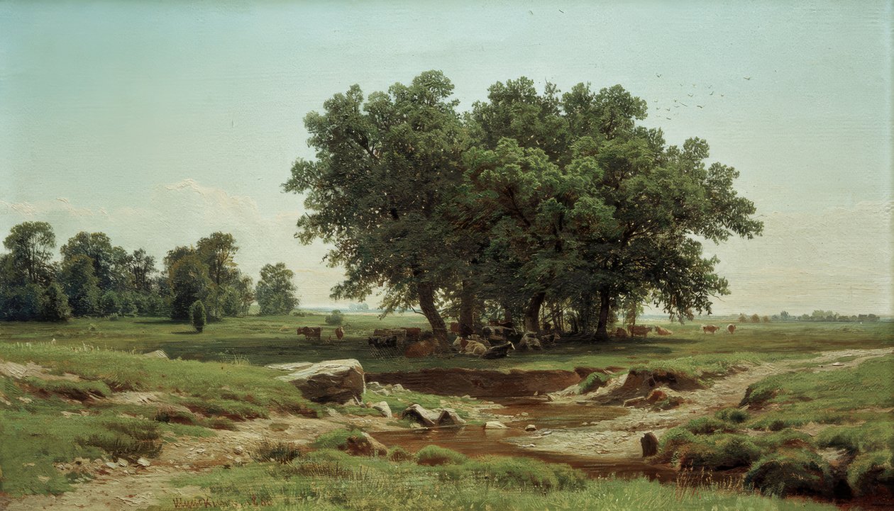 Jeunes chênes - Ivan Ivanovich Shishkin