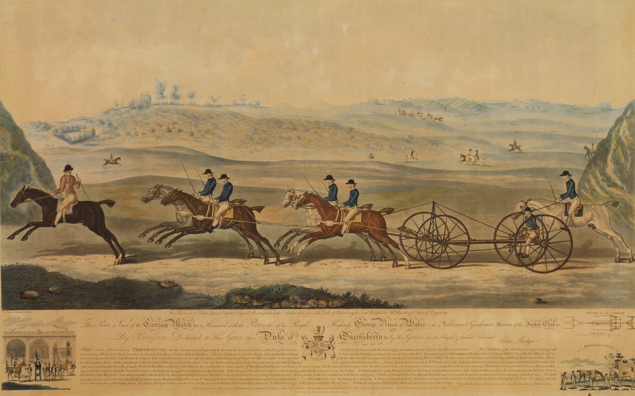 Vue de la course de voitures, 1789 - J. Bodger
