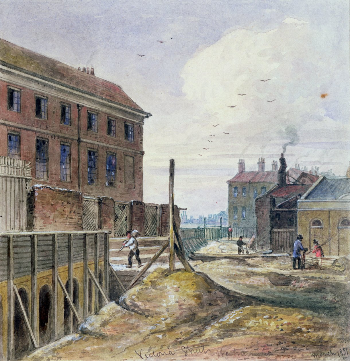 Construction de la Rue Victoria, 1851 - J. Findley