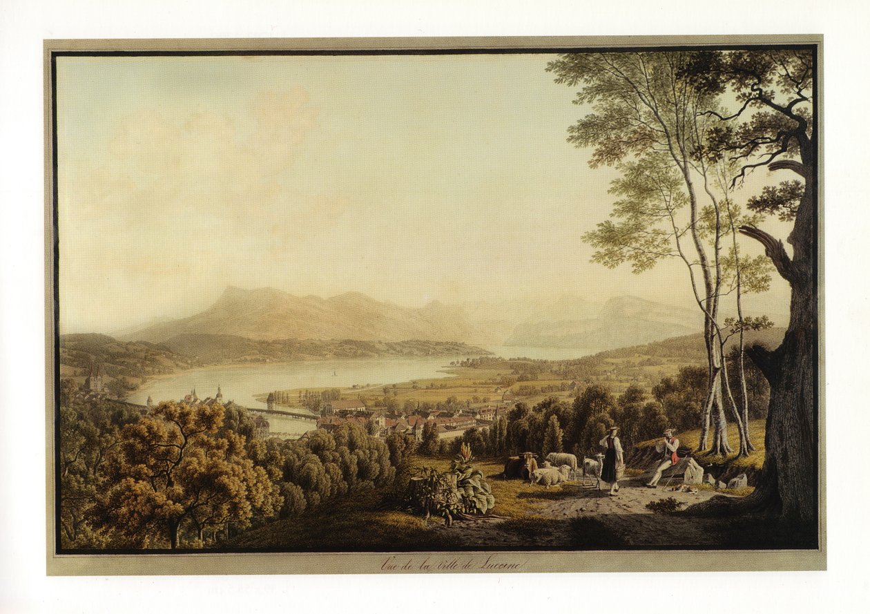 Vue de la ville de Lucerne - J. J. Bidermann