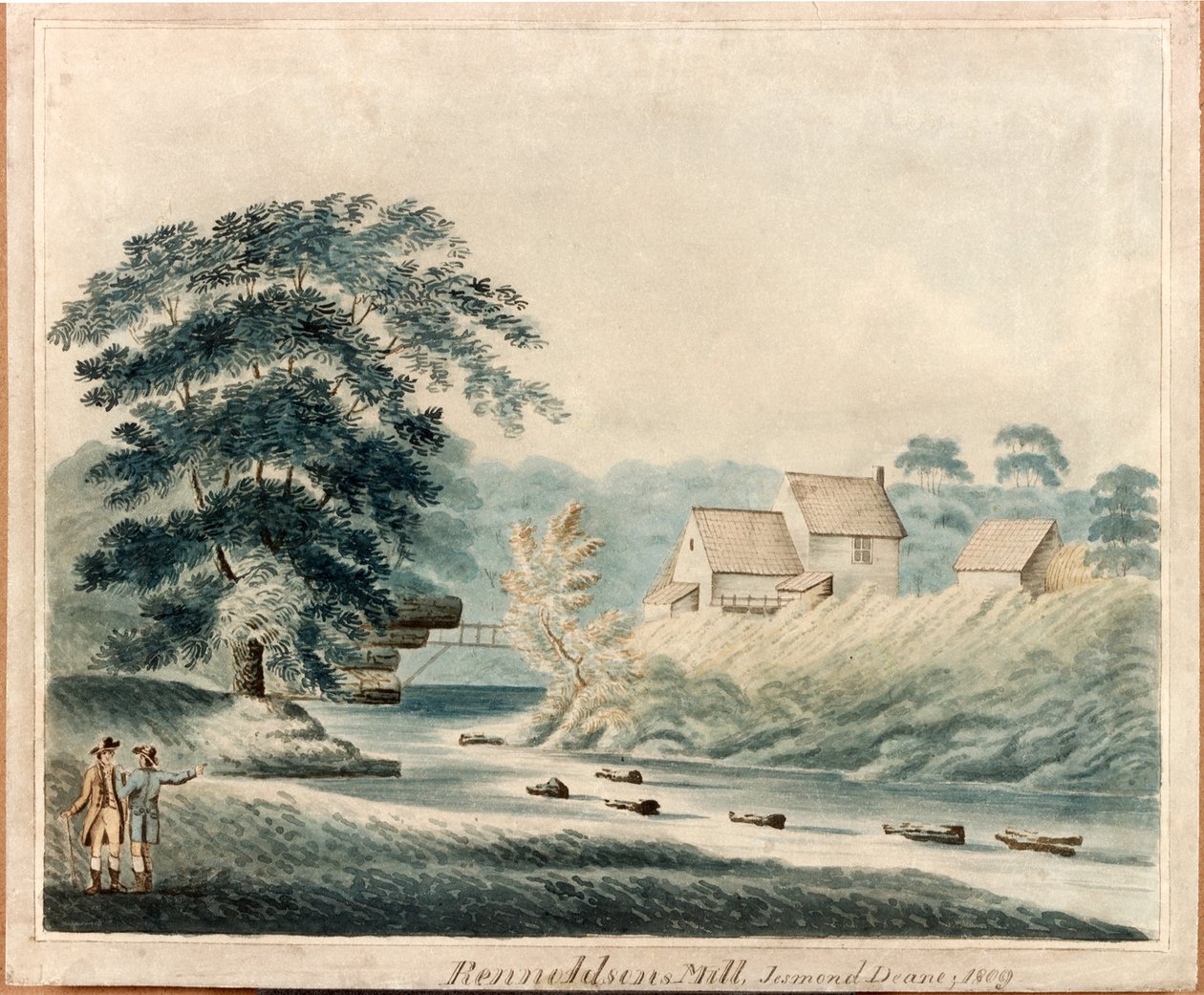 Moulin de Reynoldson, Jesmond Dene, 1809 - J. Littlefear