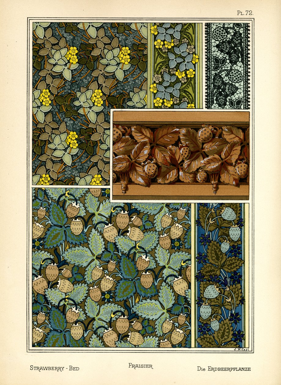 Le lit de fraises - J. Milesi