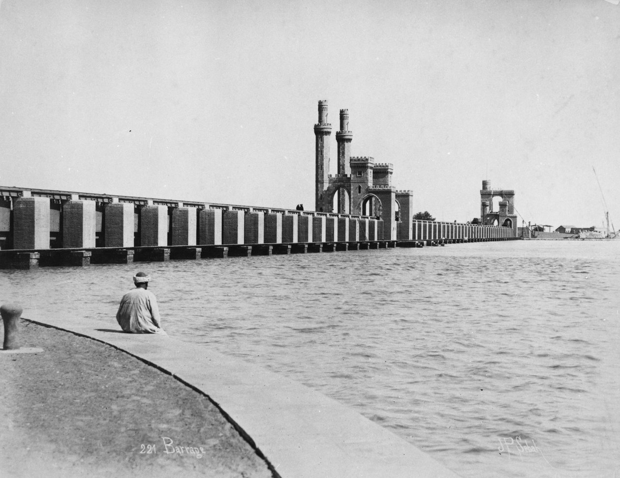 Barrage sur le Nil près du Caire, c.1880 - J. Pascal Sebah