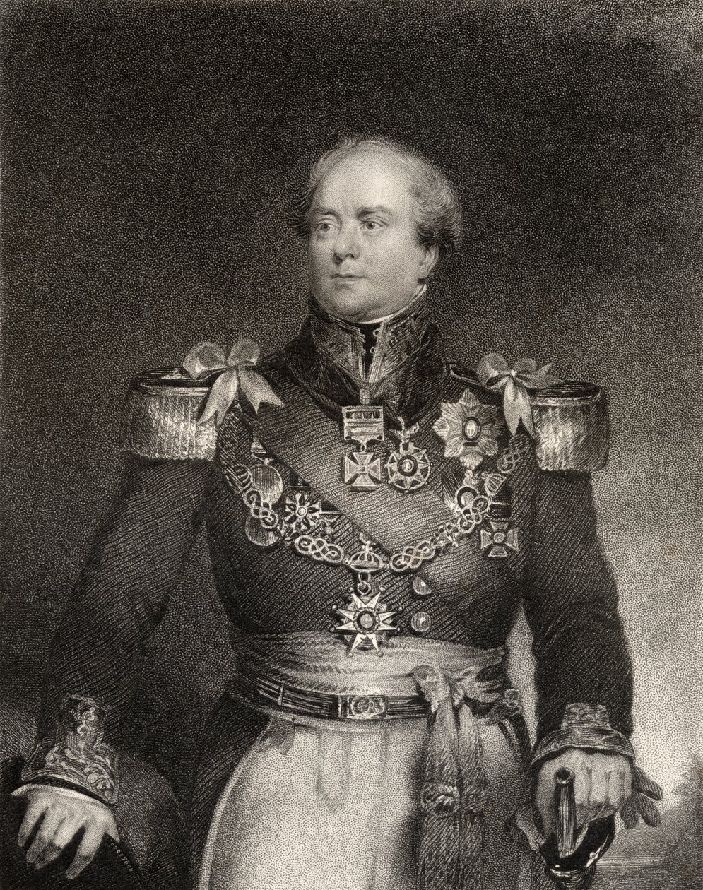 Sir Archibald Campbell 1er Baronet, gravé par J. Cochran, de 