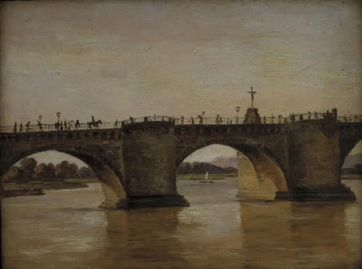 Le pont Augustus à Dresde - Johan Christian Dahl