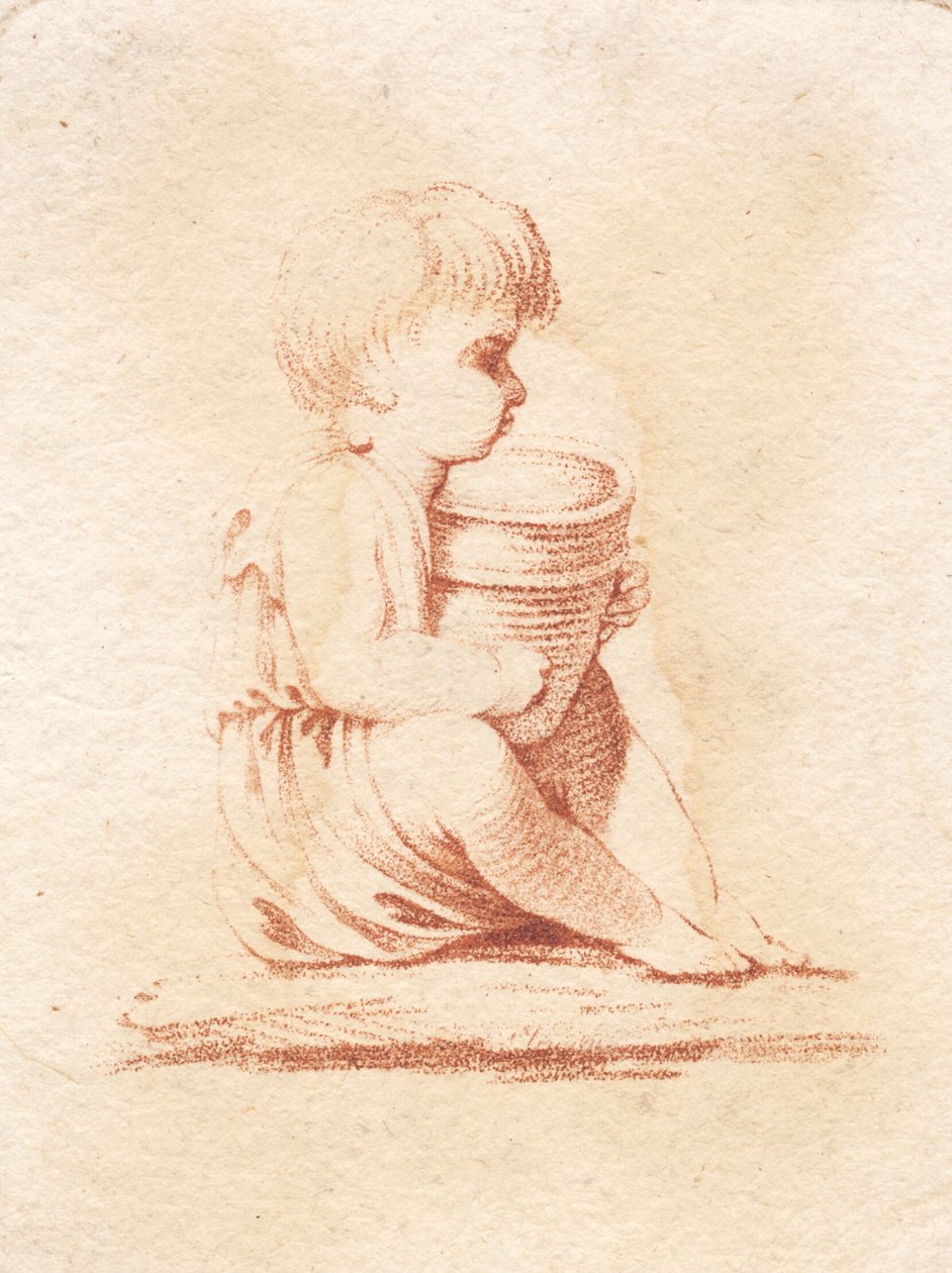 Un petit garçon assis - J.F. Clemens