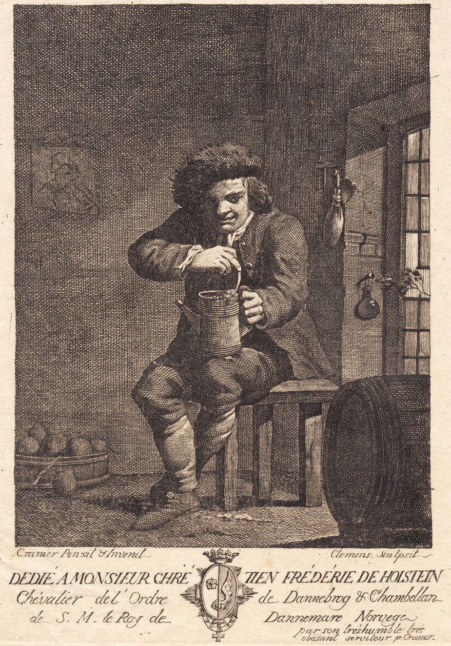 Un paysan assis - J.F. Clemens