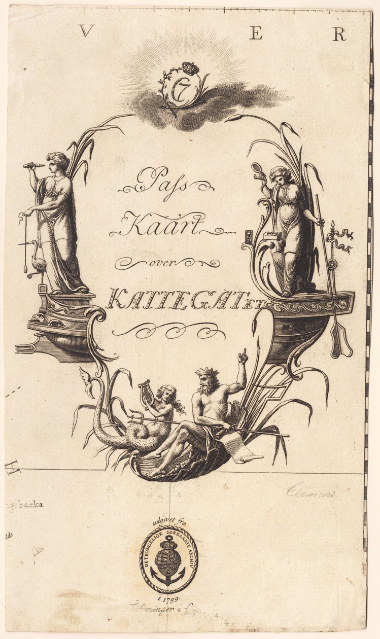 "Carte de navigation du Kattegat" - J.F. Clemens