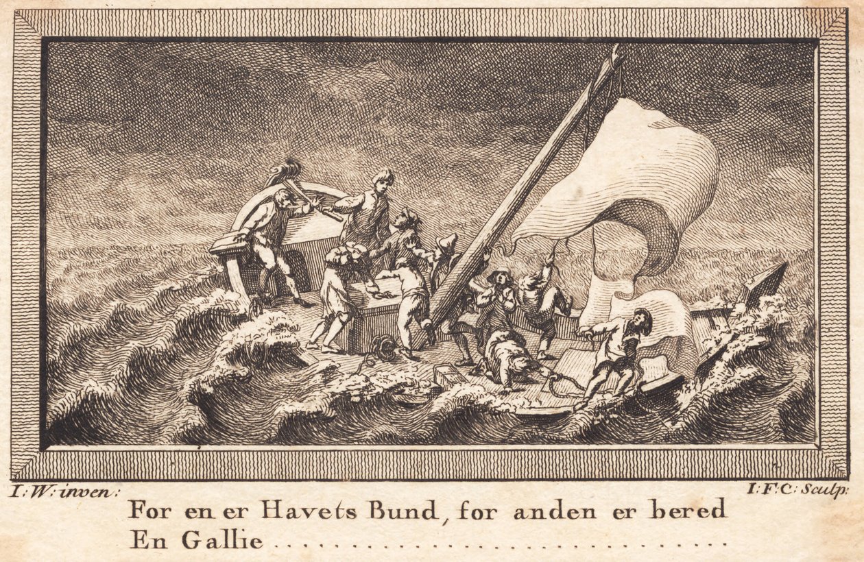 La chasse de Peder Paars en détresse en mer - J.F. Clemens