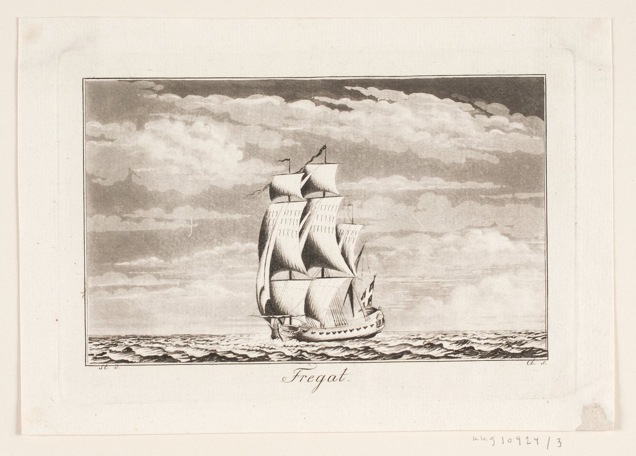 Suite de navires. Frégate - J.F. Clemens