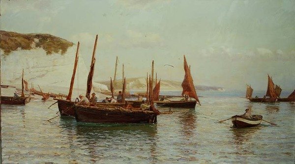 Chalutiers Bell partant en mer - J.J.Hamilton McCullum