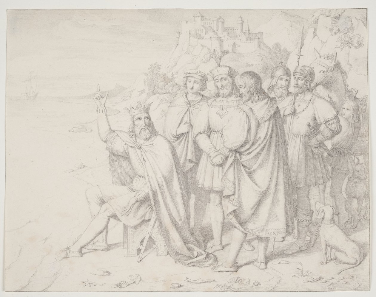 Knud le Grand au bord de la plage - J.L. Lund