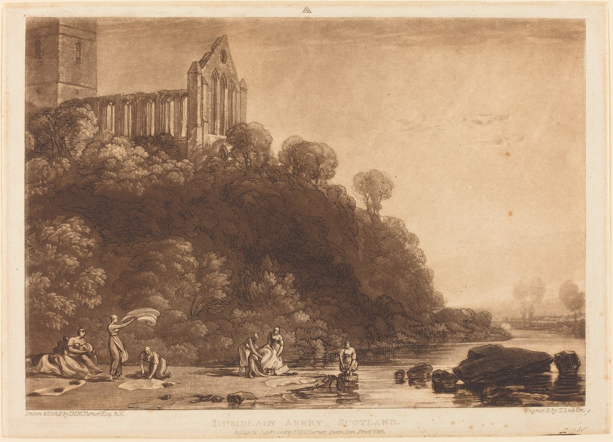 Abbaye de Dumblain, publiée en 1816 - Joseph Mallord William Turner