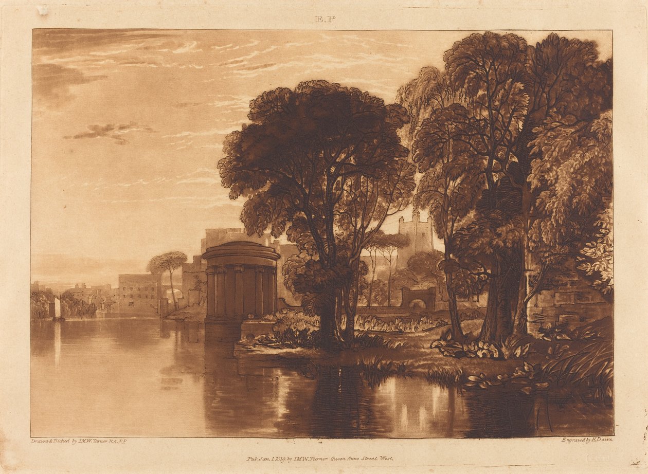 Isleworth, publié en 1819 - Joseph Mallord William Turner