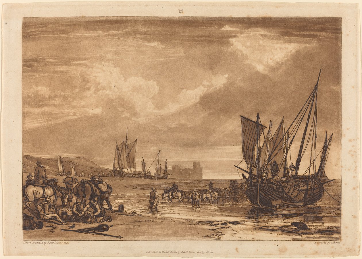 Scène sur la côte française, publié en 1807 - Joseph Mallord William Turner