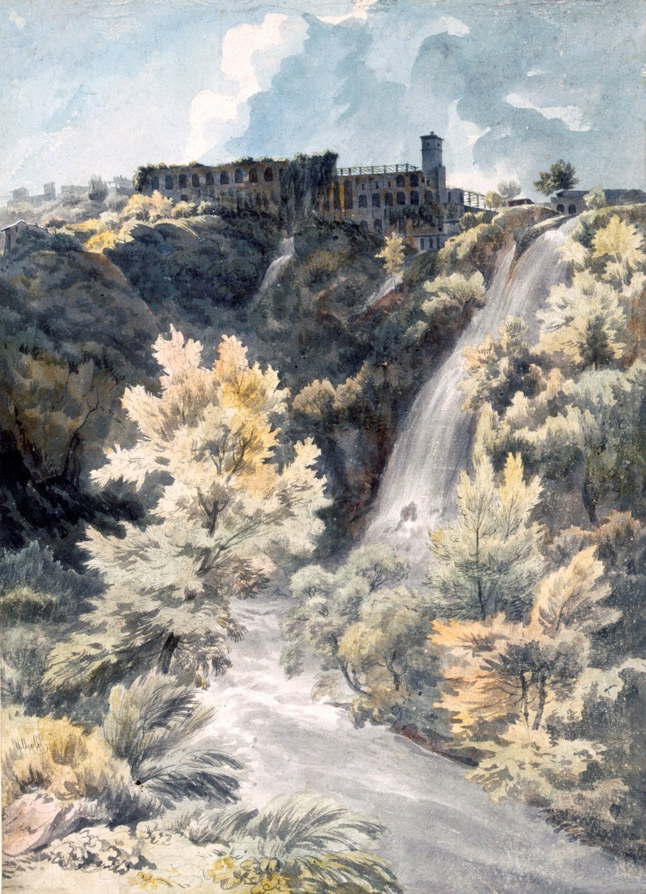 Villa de Mécène, Tivoli, XVIIIe siècle - J.W. Smith