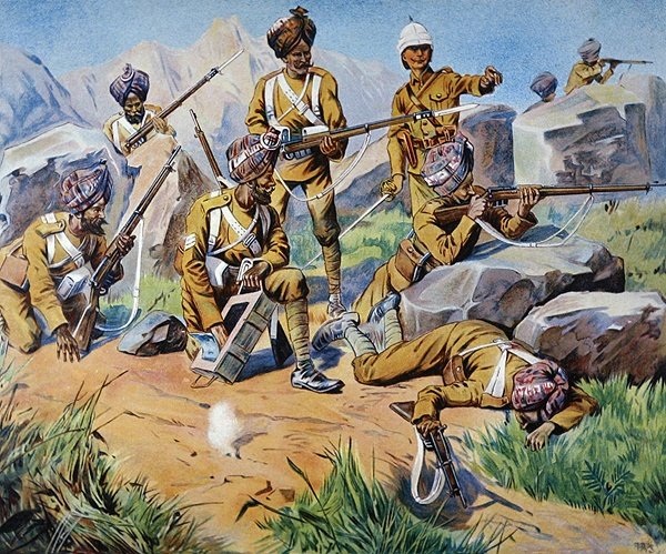 Troupes indiennes en difficulté - J. A. Stewart