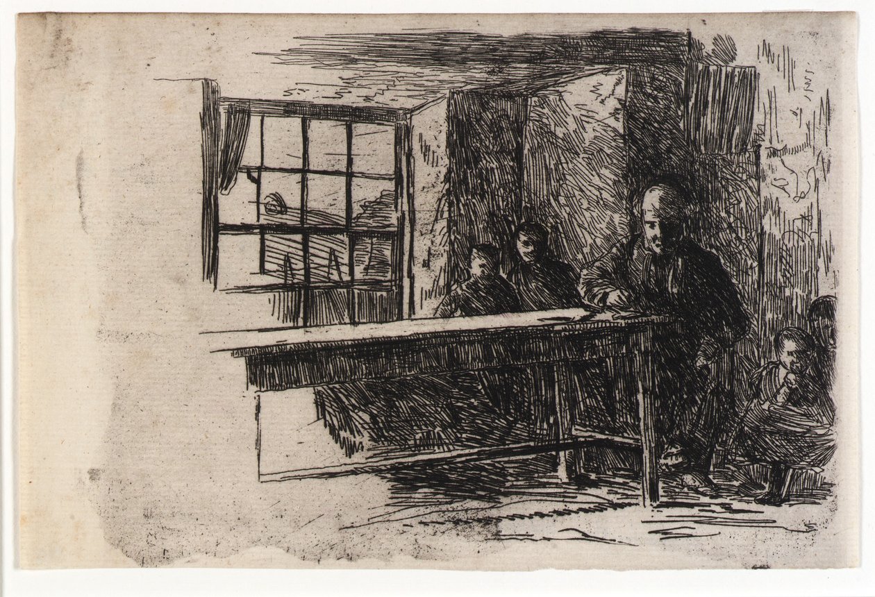 Hutte de pêcheur--Intérieur--Île de Man - J. Alden Weir
