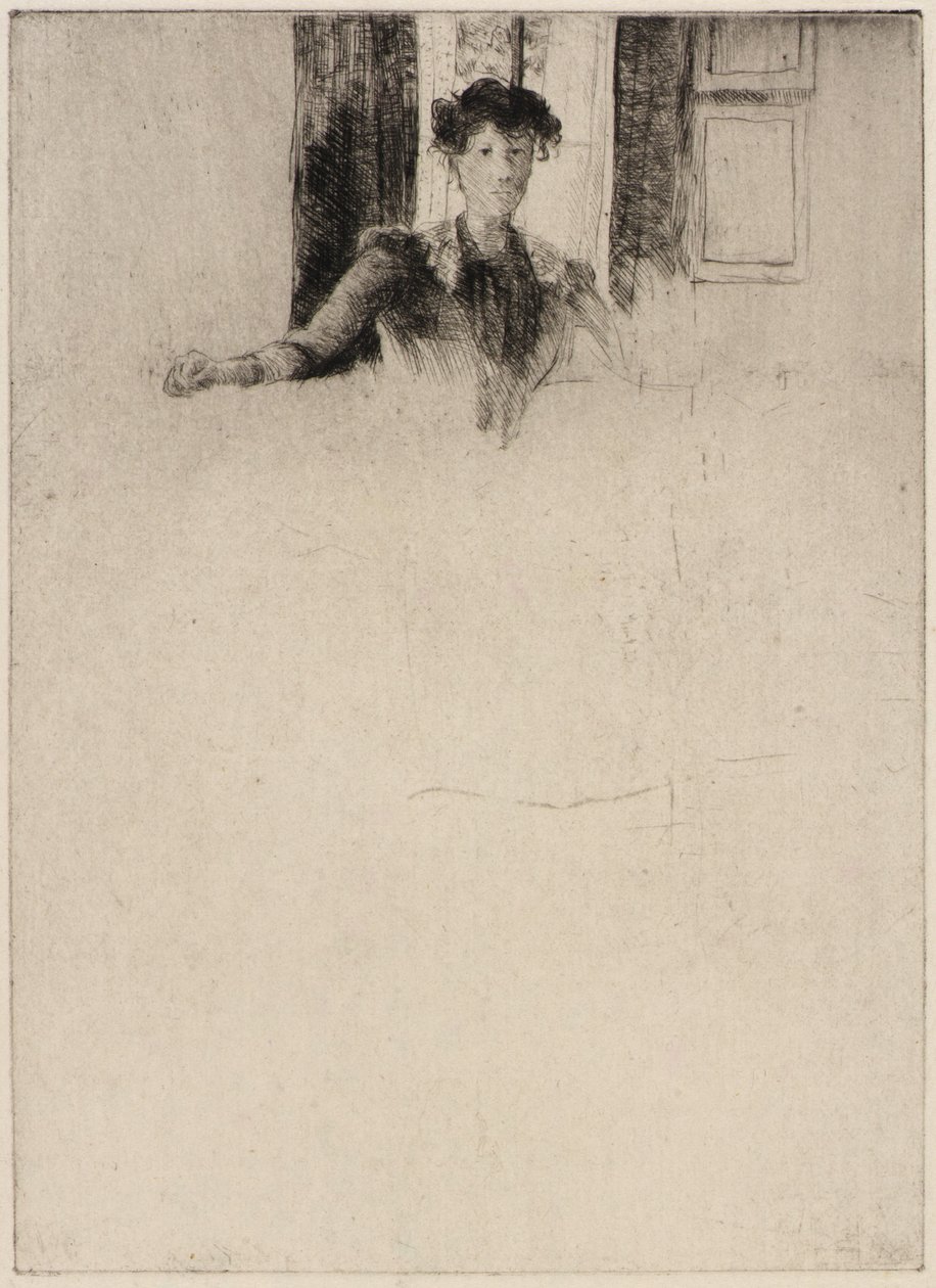 Croquis à la fenêtre - J. Alden Weir