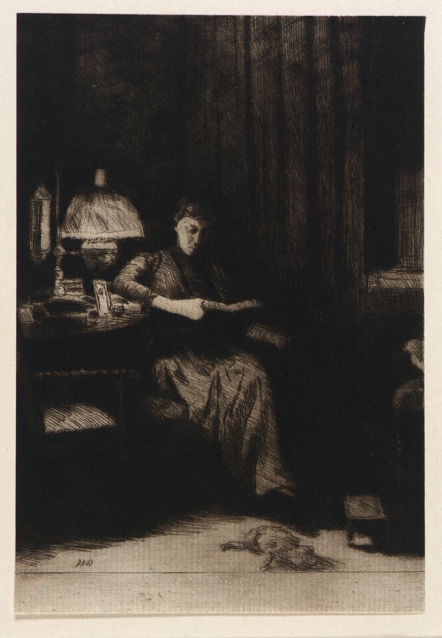 La lampe du soir - J. Alden Weir