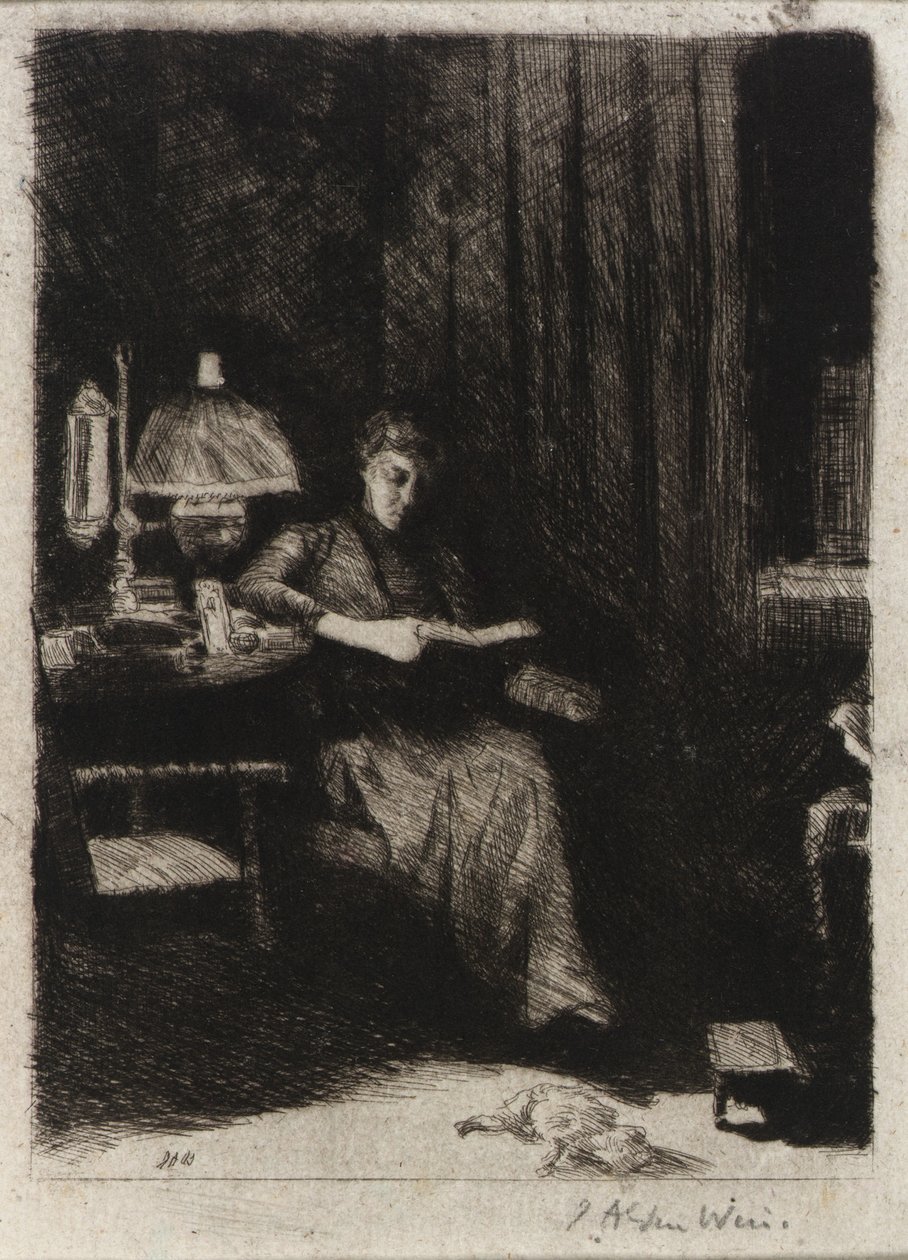 La lampe du soir - J. Alden Weir