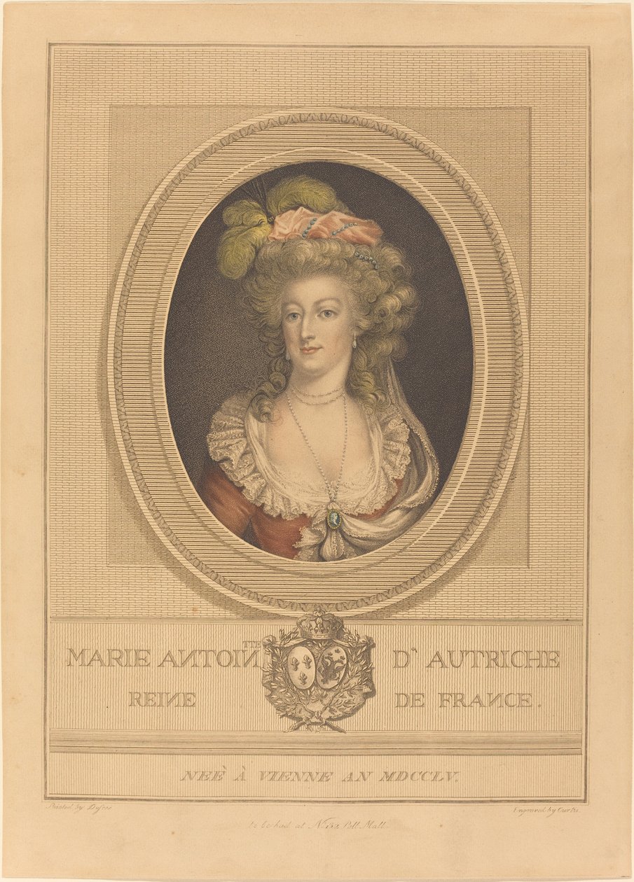 Marie-Antoinette - J. Curtis after Joseph Boze