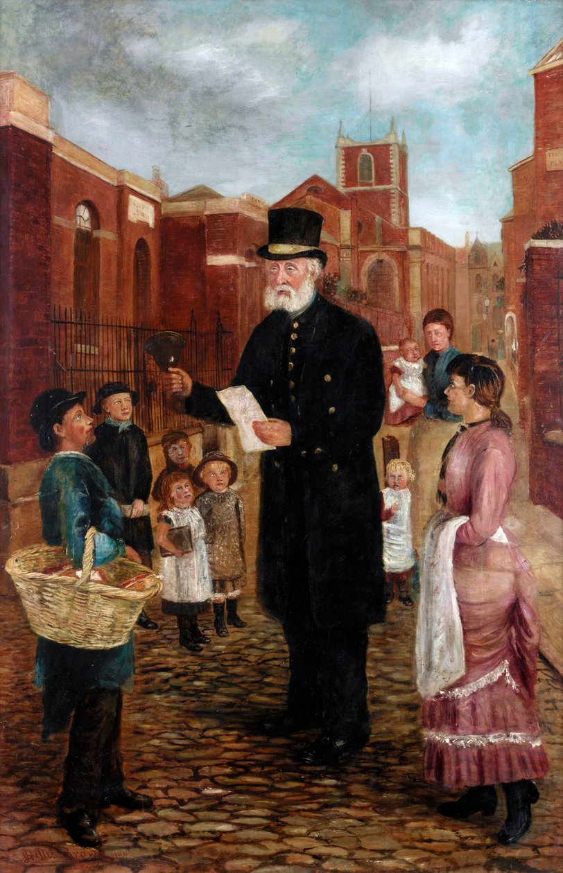 Tommy Sanderson, crieur public, 1884 - J. Gillis Brown