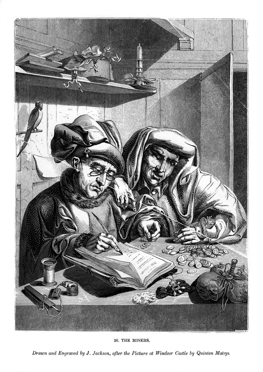 Les Avare, vers 1480-1530, 1843 - J. Jackson