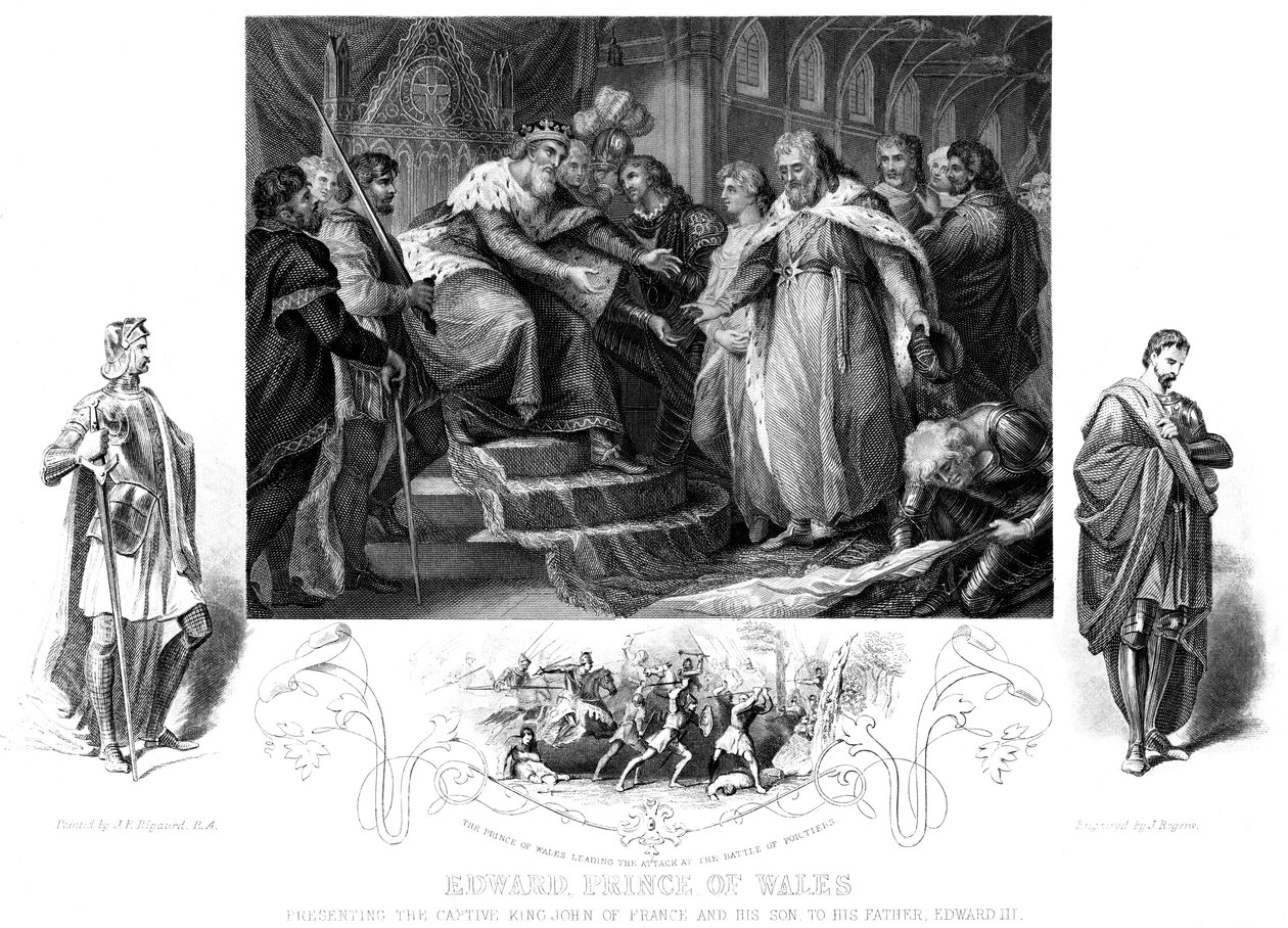 Édouard, prince de Galles 1330-1376, 19e siècle - J. Rogers