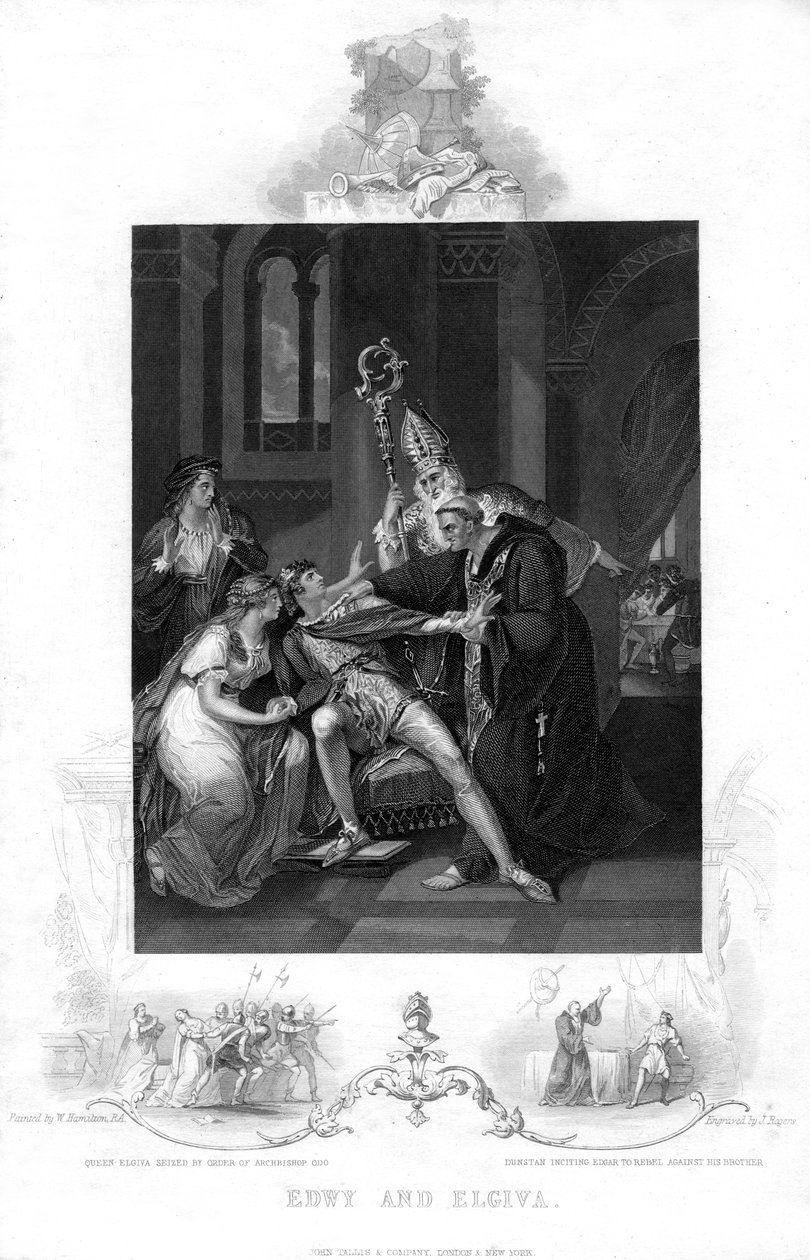 Edwy et Elgiva, 19ème siècle - J. Rogers