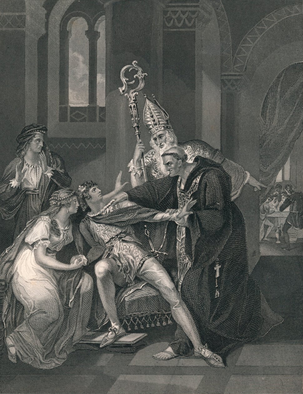 Edwy et Elgiva, milieu du 19e siècle - J. Rogers