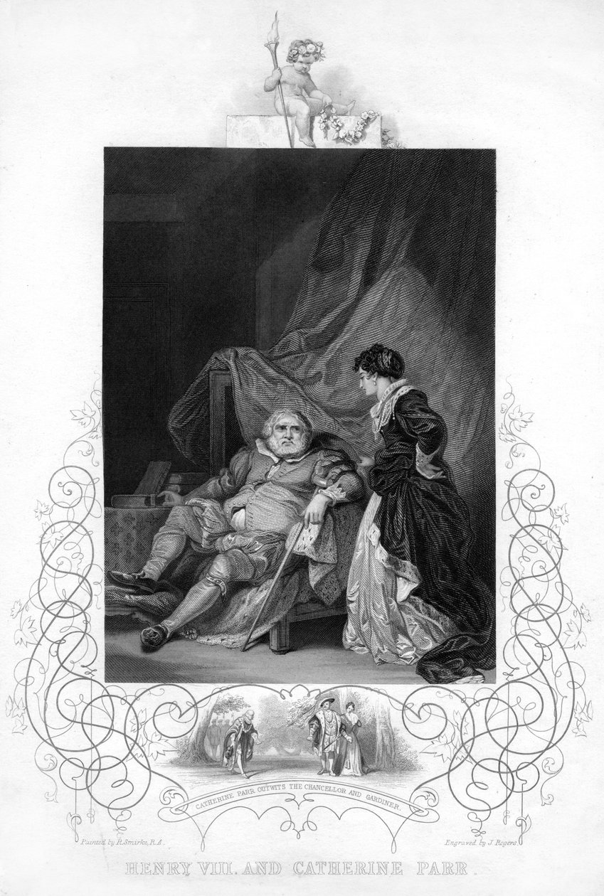 Henri VIII et Catherine Parr, 19e siècle - J. Rogers