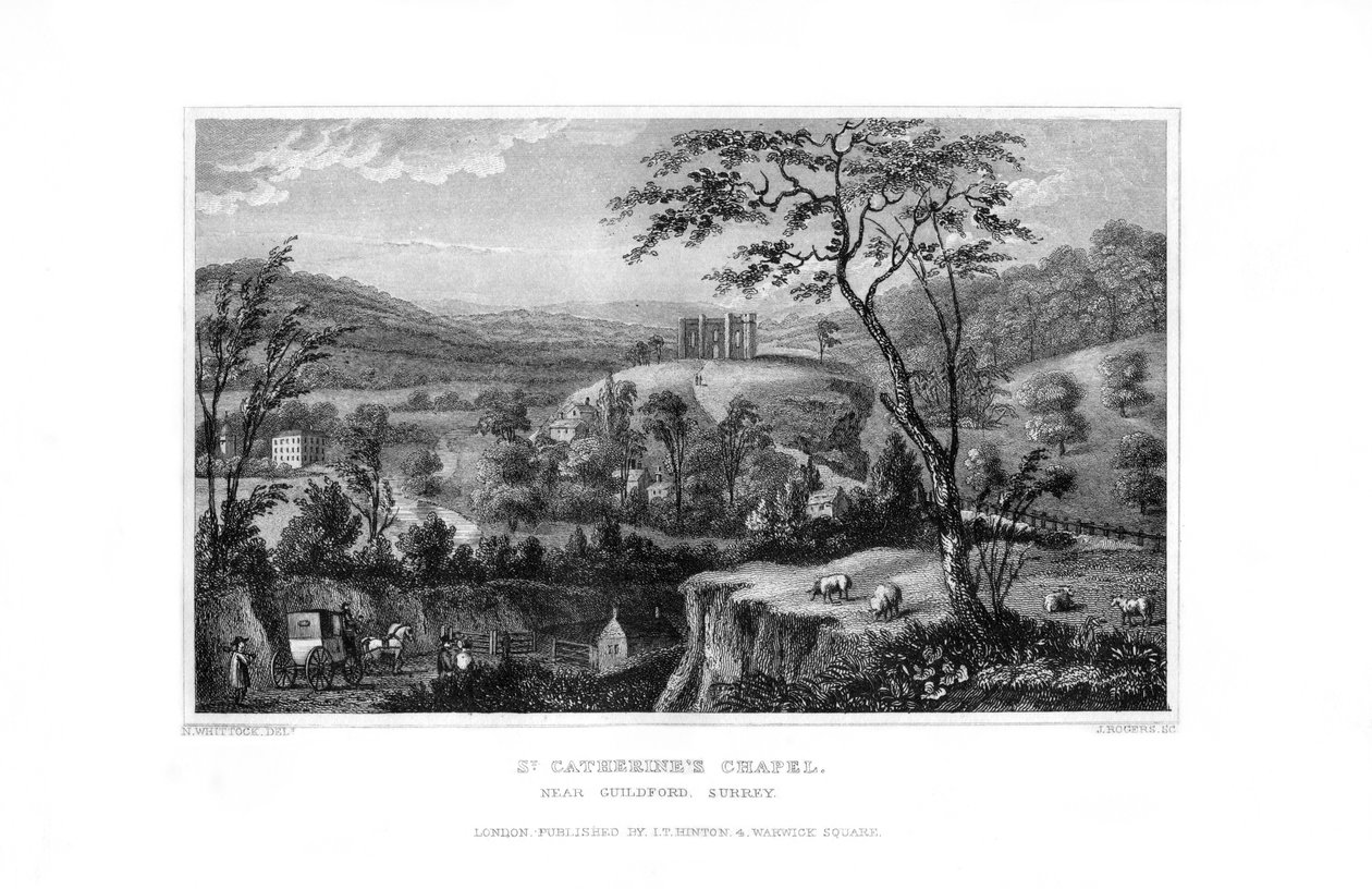Chapelle Sainte-Catherine, Guildford, Surrey, 1829 - J. Rogers