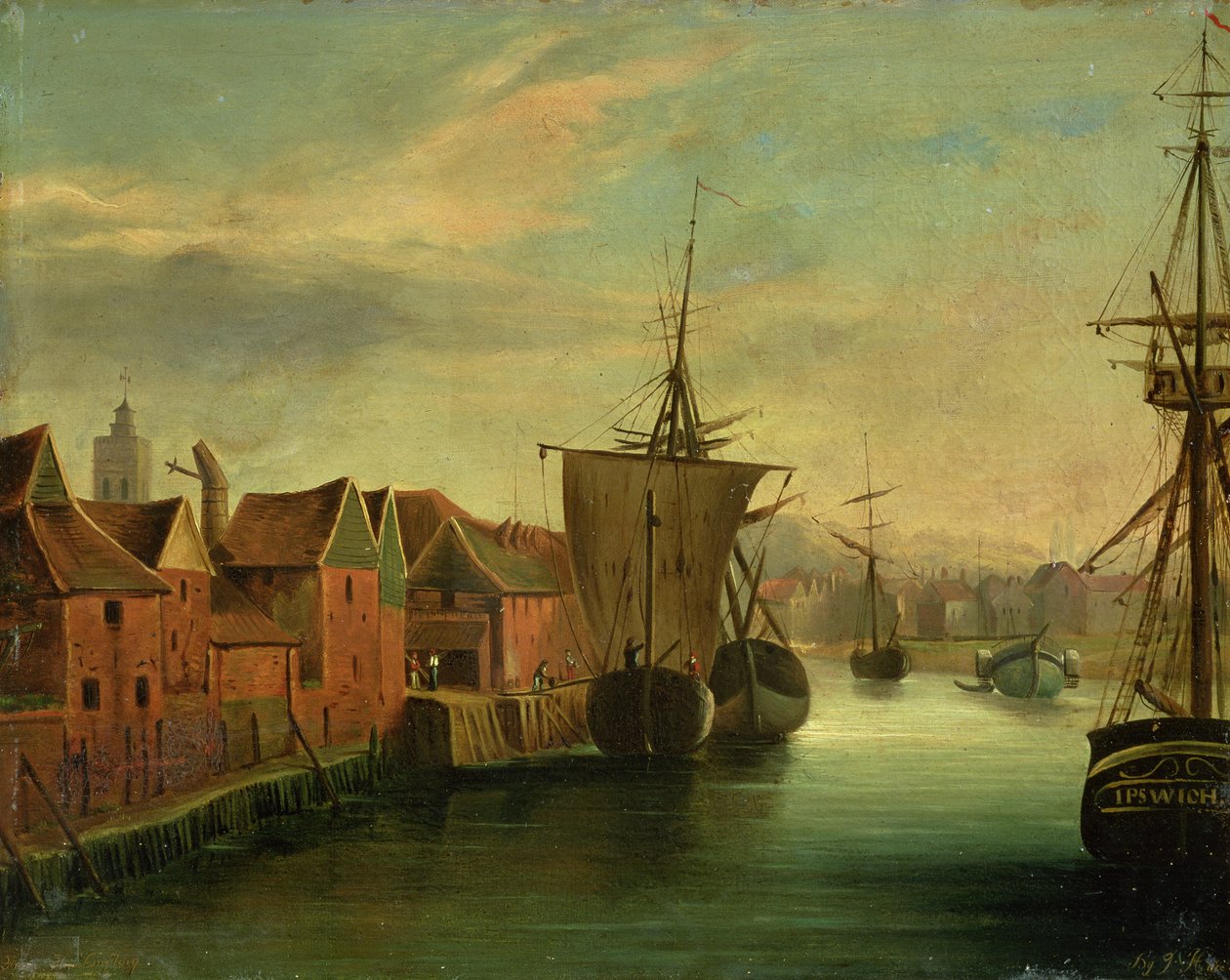Quai de Sainte-Catherine, Ipswich, vers 1830 - Jabez Hare