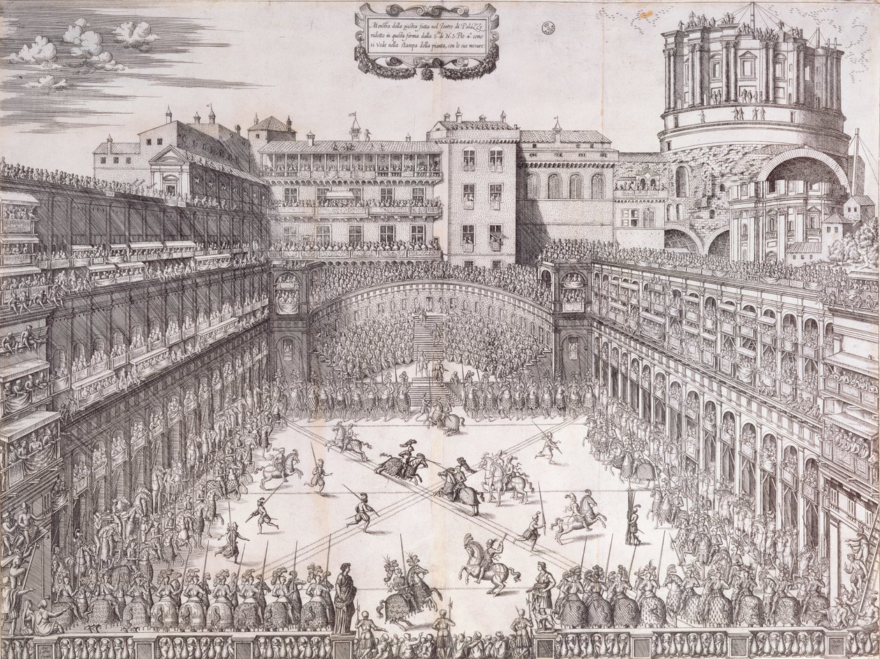Joute au Vatican, dans le Cortile de Belvedere - Jacob Binck