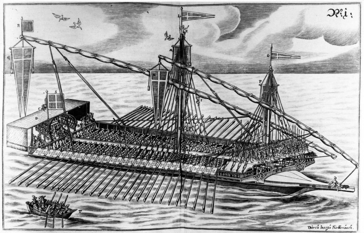 Navire de guerre, illustration de 