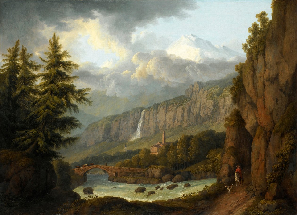 Vue de Giornico depuis le col du Saint-Gothard - Jacob Philipp Hackert