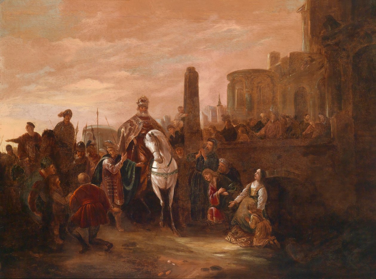 Triomphe de Mardochée - Jacob Willemsz de Wet or Wett