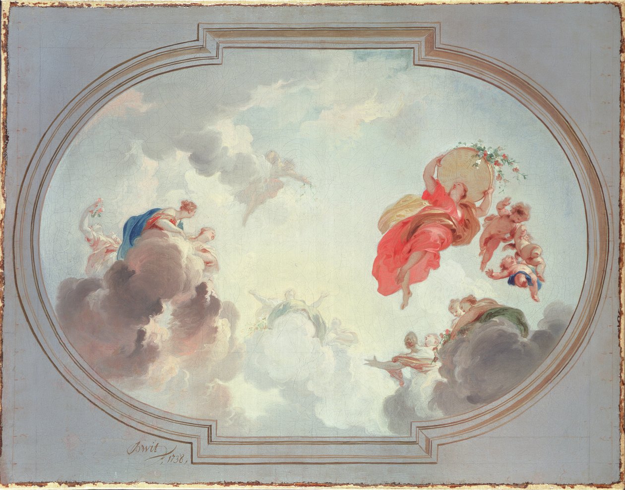 Un dessin de plafond représentant l