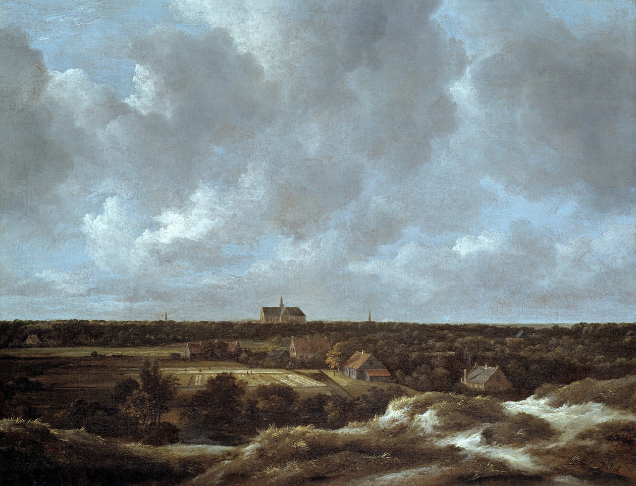 Vue de Haarlem et des champs de blanchiment - Jacob van Ruisdael