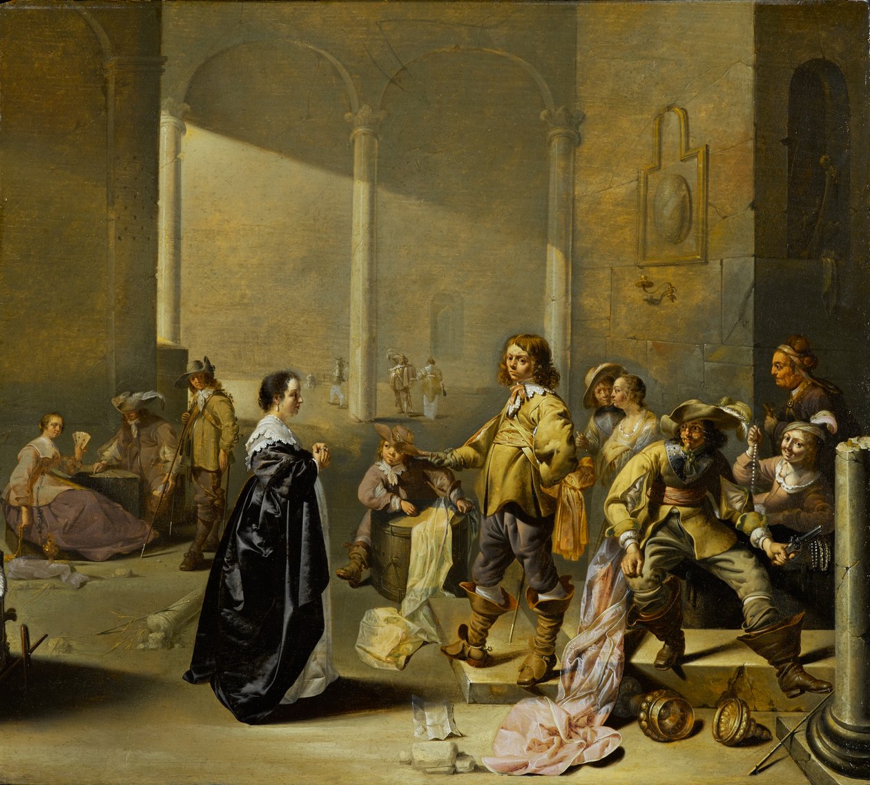 Scène de salle de garde avec butin de guerre - Jacob Duck