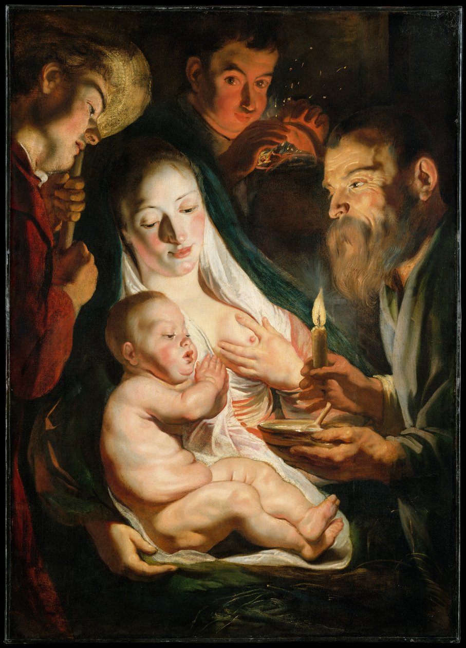 La Sainte Famille avec des bergers, 1616 - Jacob Jordaens