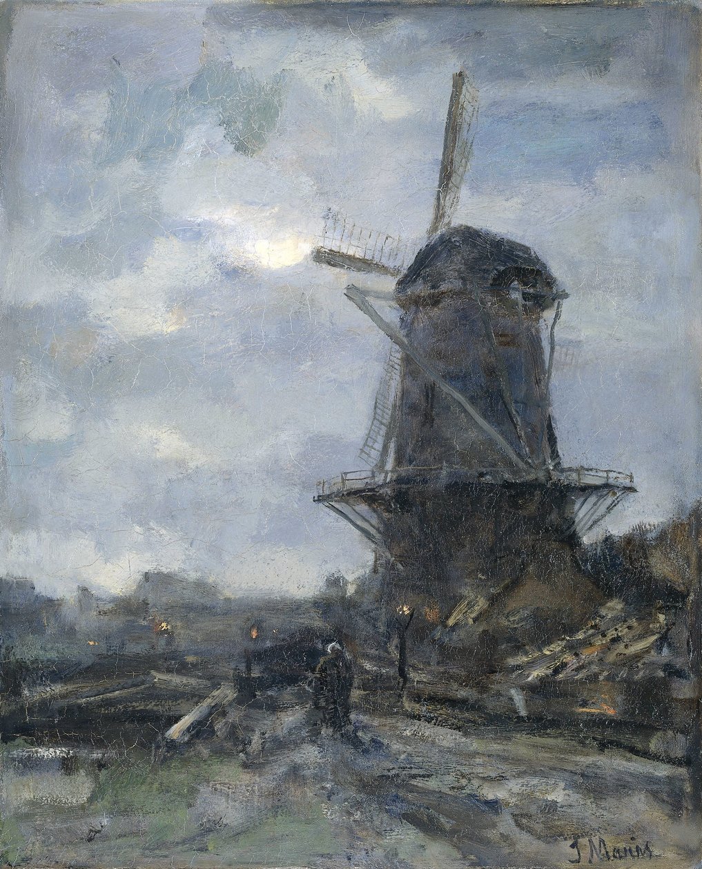 Moulin au clair de lune - Jacob Maris