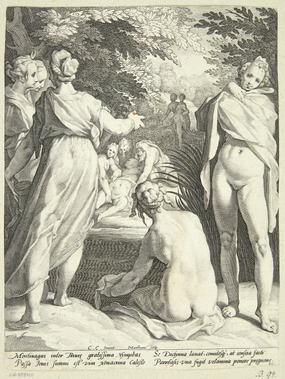 Diane découvre la grossesse de Callisto - Jacob Matham